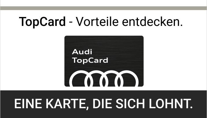 <img src="" alt=„Audi TopCard, TopCard Audi kaufen, TopCad Audi in Neunkirchen kaufen“>